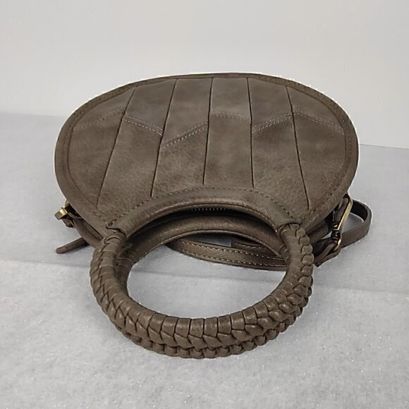 Antik Kraft Grayish Brown Cross Body Convertible Purse Vegan Faux Leather - Picture 4 of 13